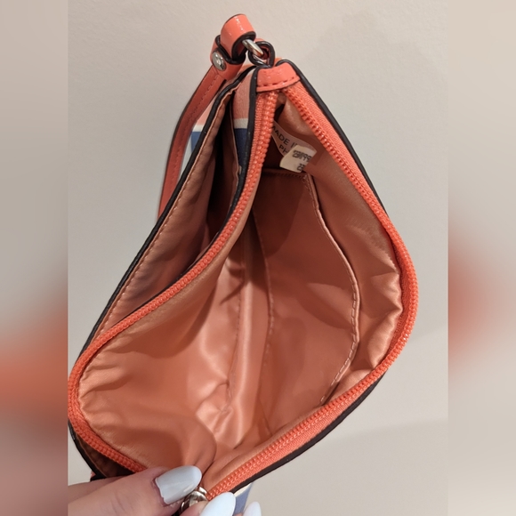 Coach Striped Pastel Wristlet, Blue and Pink - Picture 4 of 4